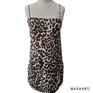 Motel Rocks Leopard Print Slip Dress